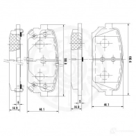 Тормозные колодки дисковые, комплект OPTIMAL 4031185370912 143K 4Q1 1272173 12482 - Изображение 3
