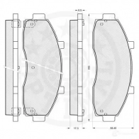Тормозные колодки дисковые, комплект OPTIMAL 1271599 10235 4031185134989 PQA 58T - Изображение 3