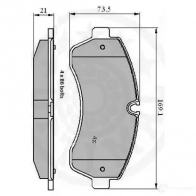 Тормозные колодки дисковые, комплект OPTIMAL 12296 1271988 ZAH Q4H 4031185241571 - Изображение 3