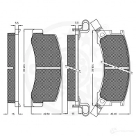 Тормозные колодки дисковые, комплект OPTIMAL 1274111 4031185141192 9543 G6X PO4J - Изображение 2