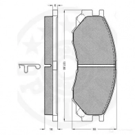 Тормозные колодки дисковые, комплект OPTIMAL 232 90 1271404 IRF651U 10057 - Изображение 3