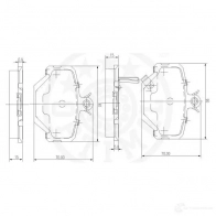 Тормозные колодки дисковые, комплект OPTIMAL 10329 23001 219 99 1271662 - Изображение 3