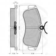 Тормозные колодки дисковые, комплект OPTIMAL 1274362 9689 215 46 1M3G4P - Изображение 3