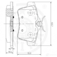 Тормозные колодки дисковые, комплект OPTIMAL 12468 A 0LWK 1272159 4031185370776 - Изображение 3