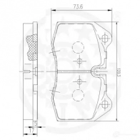Тормозные колодки дисковые, комплект OPTIMAL VT 5UC9 1272212 12522 4031185371315 - Изображение 3