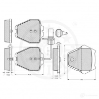 Тормозные колодки дисковые, комплект OPTIMAL 23280 23 119 12158 1271871 - Изображение 3