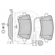 Тормозные колодки дисковые, комплект OPTIMAL 23 326 A7U3E 12241 1271945 - Изображение 3