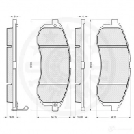 Тормозные колодки дисковые, комплект OPTIMAL JJF XN8 1271831 12117 4031185012690 - Изображение 3