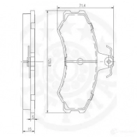 Тормозные колодки дисковые, комплект OPTIMAL 12466 4031185370752 1272157 CYZVR Y6 - Изображение 3