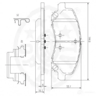 Тормозные колодки дисковые, комплект OPTIMAL 4031185578059 1272267 12577 IES3 XL - Изображение 3