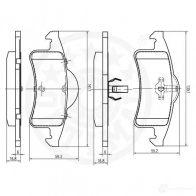 Тормозные колодки дисковые, комплект OPTIMAL 4031185577939 1272256 12566 B 1MPJ - Изображение 3