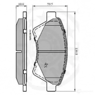 Тормозные колодки дисковые, комплект OPTIMAL 1271973 2393 0 12270 Y6T9Q15 - Изображение 3