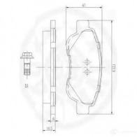 Тормозные колодки, комплект OPTIMAL 4031185330541 12438 6 EXUF1S 1272129 - Изображение 3