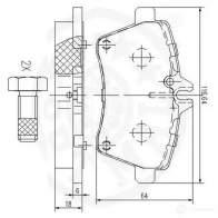 Тормозные колодки, комплект OPTIMAL 12385 4031185329613 1272076 EYF5 R - Изображение 3