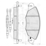 Тормозные колодки дисковые, комплект OPTIMAL 82704 2327 3 ROVCK 1273345 - Изображение 3