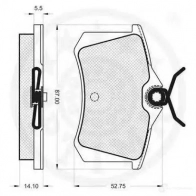 Тормозные колодки, комплект OPTIMAL Y434K Z 1274715 4031185142731 9849 - Изображение 2