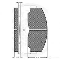 Тормозные колодки дисковые, комплект OPTIMAL 1273782 4031185143387 JIDB HWF 9274 - Изображение 3