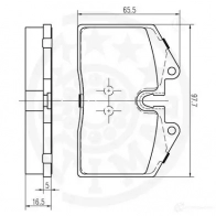 Тормозные колодки дисковые, комплект OPTIMAL 1274466 JUMRB6 9730 20 877 - Изображение 3