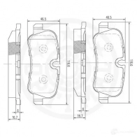 Тормозные колодки дисковые, комплект OPTIMAL OSJC IRV 1271934 4031185997225 12230 - Изображение 2