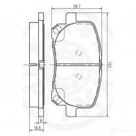 Тормозные колодки дисковые, комплект OPTIMAL 12329 238 36 1272021 AEW7V - Изображение 3