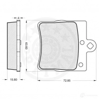 Тормозные колодки дисковые, комплект OPTIMAL 6Q45VA 2 1919 1271620 10271 - Изображение 3