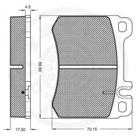 Тормозные колодки дисковые, комплект OPTIMAL 1274049 2102 4 GUASPC 9519 - Изображение 2