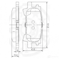Тормозные колодки дисковые, комплект OPTIMAL 12308 RDG B3CY 1272000 4031185241694 - Изображение 2