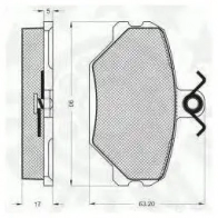 Тормозные колодки, комплект OPTIMAL E 634S 1423367243 4031185142748 9614 - Изображение 3