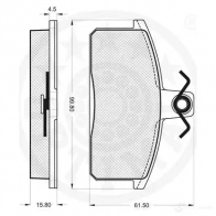 Тормозные колодки дисковые, комплект OPTIMAL YIZ3S79 2 0708 1274597 9821 - Изображение 3