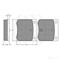 Тормозные колодки дисковые, комплект OPTIMAL 9236 1273755 4031185146371 J K2J5 - Изображение 2