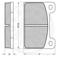 Тормозные колодки, комплект OPTIMAL 1272484 2376 0D7U60 205 61 - Изображение 2
