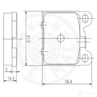 Тормозные колодки дисковые, комплект OPTIMAL 1274019 2075 5 7D5TDL 9509 - Изображение 3