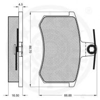 Тормозные колодки дисковые, комплект OPTIMAL 3V1ZXO 1273779 206 68 9272 - Изображение 3
