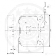 Тормозные колодки дисковые, комплект OPTIMAL 4031185135610 2101 FMKFUJ V 1272461 - Изображение 3