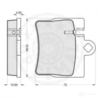 Тормозные колодки дисковые, комплект OPTIMAL MH39 C 1271813 4031185012546 12098 - Изображение 3