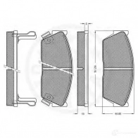 Тормозные колодки, комплект OPTIMAL 9383 1273856 6X HX8B8 4031185143806 - Изображение 2