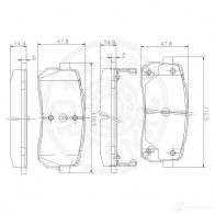 Тормозные колодки дисковые, комплект OPTIMAL 4031185218191 12282 NG6 6R 1271981 - Изображение 3