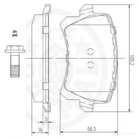 Тормозные колодки дисковые, комплект OPTIMAL 4031185242011 12334 7ECDK WD 1272026 - Изображение 3