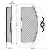 Тормозные колодки дисковые, комплект OPTIMAL 9257 1273770 HRIH3B 20 708 - Изображение 3