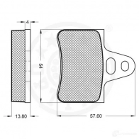 Тормозные колодки дисковые, комплект OPTIMAL 9550 4031185139359 1274118 UWM 68 - Изображение 3