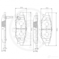 Тормозные колодки дисковые, комплект OPTIMAL 4031185577571 NMV2 PKU 12563 1272253 - Изображение 3