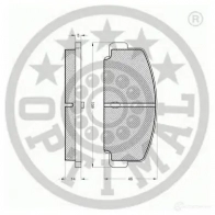 Тормозные колодки, комплект OPTIMAL 4031185145541 S5 CA2 1273646 9172