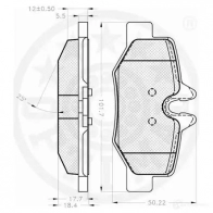 Тормозные колодки дисковые, комплект OPTIMAL 1271947 4031185997355 12243 QH KWS - Изображение 2