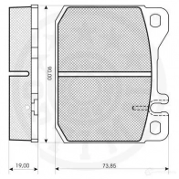 Тормозные колодки дисковые, комплект OPTIMAL T73AUJ 12031 1271744 2039 2 - Изображение 2