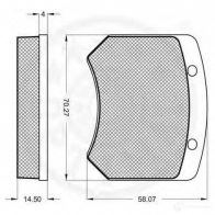 Тормозные колодки, комплект OPTIMAL 4031185145053 6127 1273025 PE JE8V - Изображение 2