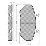 Тормозные колодки дисковые, комплект OPTIMAL JAEWT 21 233 9610 1274163 - Изображение 2