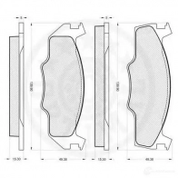 Тормозные колодки, комплект OPTIMAL Q46U X 9245 1273763 4031185142984 - Изображение 2