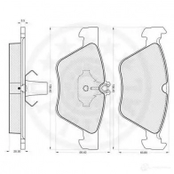 Тормозные колодки, комплект OPTIMAL 1271431 Y1Y2 D 10088 4031185134217 - Изображение 2