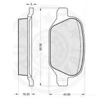 Тормозные колодки дисковые, комплект OPTIMAL 12115 QNDLHN4 1271830 23 517 - Изображение 3