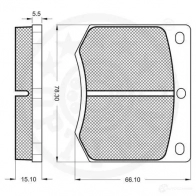 Тормозные колодки дисковые, комплект OPTIMAL 0I1SW 2049 1 9109 1273519 - Изображение 2